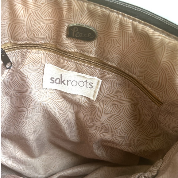 Sakroots Peace Canvas Coated Crossbody Bag Purse - Picture 5 of 8